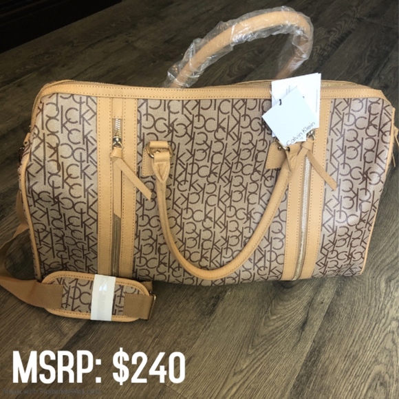 Calvin Klein Handbags - Calvin Klein | CK Monogram Luggage Travel Bag NWT